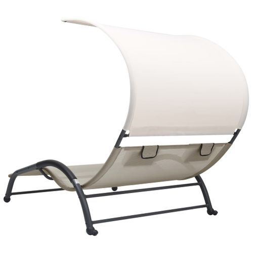 Transat Chaise Longue Bain De Soleil Lit De Jardin Terrasse Meuble D'extérieur Double