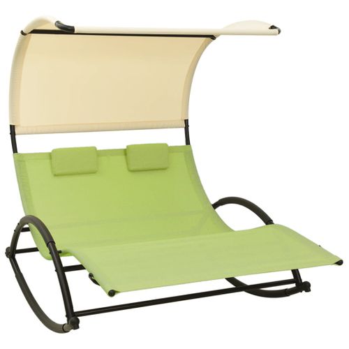 Transat Chaise Longue Bain De Soleil Lit De Jardin Terrasse Meuble D'extérieur Double