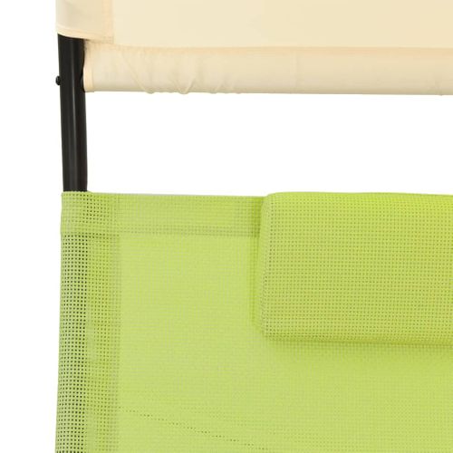 Transat Chaise Longue Bain De Soleil Lit De Jardin Terrasse Meuble D'extérieur Double
