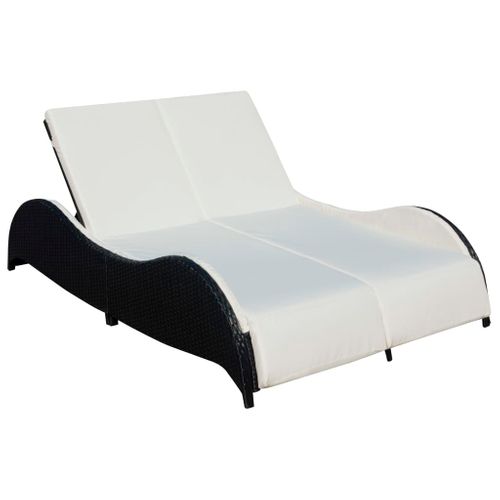Transat Chaise Longue Bain De Soleil Lit De Jardin Terrasse Meuble D'extérieur Double