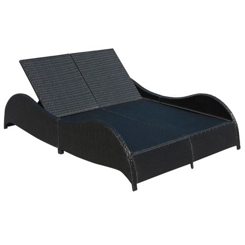 Transat Chaise Longue Bain De Soleil Lit De Jardin Terrasse Meuble D'extérieur Double