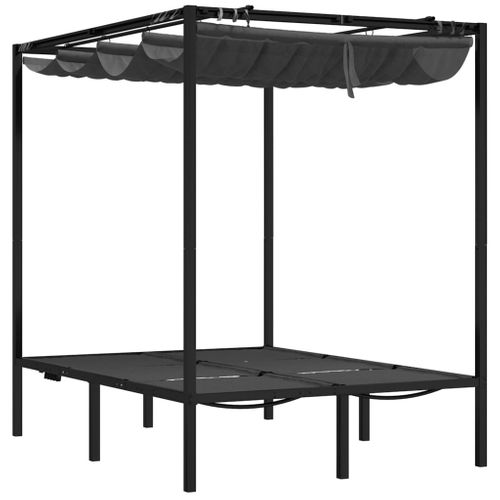 Transat Chaise Longue Bain De Soleil Lit De Jardin Terrasse Meuble D'extérieur Double