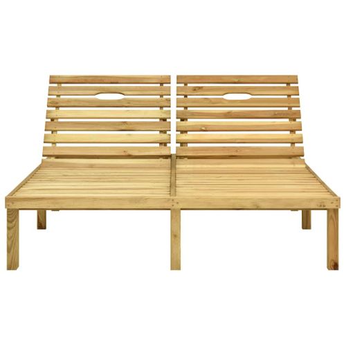 Transat Chaise Longue Bain De Soleil Lit De Jardin Terrasse Meuble D'extérieur Double