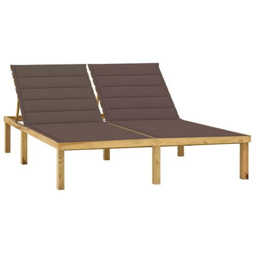 Transat Chaise Longue Bain De Soleil Lit De Jardin Terrasse Meuble D'extérieur Double