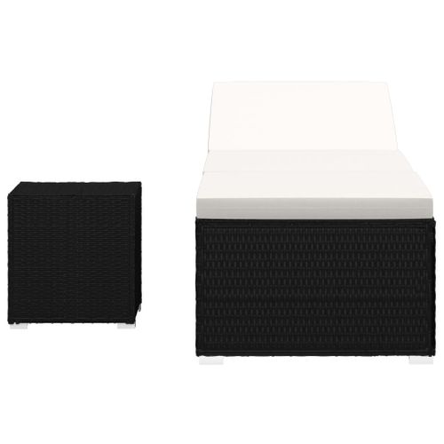 Transat Chaise Longue Bain De Soleil Lit De Jardin Terrasse Meuble D'extérieur Et Table à Thé