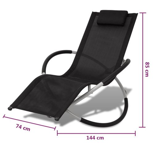 Transat Chaise Longue Bain De Soleil Lit De Jardin Terrasse Meuble D'extérieur Géométrique