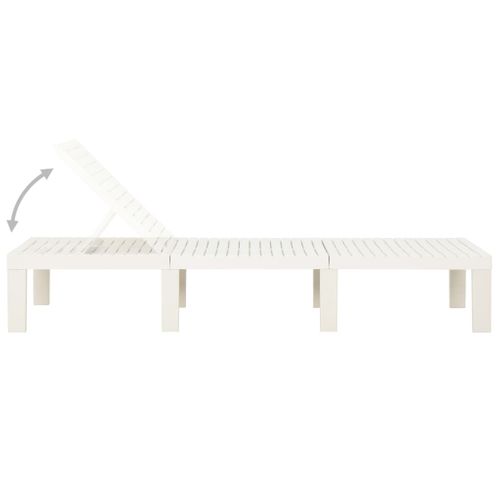 Transat Chaise Longue Bain De Soleil Lit De Jardin Terrasse Meuble D'extérieur Plasti