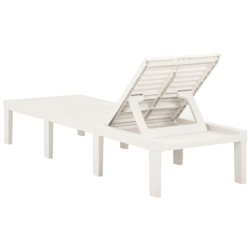 Transat Chaise Longue Bain De Soleil Lit De Jardin Terrasse Meuble D'extérieur Plasti