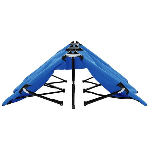 Transat Chaise Longue Bain De Soleil Lit De Jardin Terrasse Meuble D'extérieur Pliable 2 Places