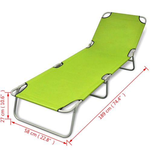 Transat Chaise Longue Bain De Soleil Lit De Jardin Terrasse Meuble D'extérieur Pliable Acier Enduit