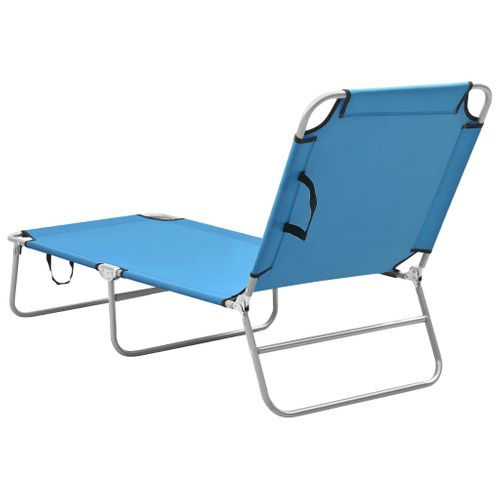 Transat Chaise Longue Bain De Soleil Lit De Jardin Terrasse Meuble D'extérieur Pliable