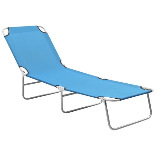 Transat Chaise Longue Bain De Soleil Lit De Jardin Terrasse Meuble D'extérieur Pliable