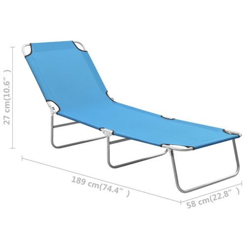Transat Chaise Longue Bain De Soleil Lit De Jardin Terrasse Meuble D'extérieur Pliable