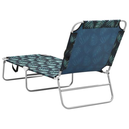 Transat Chaise Longue Bain De Soleil Lit De Jardin Terrasse Meuble D'extérieur Pliable Acier