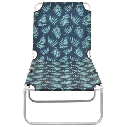 Transat Chaise Longue Bain De Soleil Lit De Jardin Terrasse Meuble D'extérieur Pliable Acier