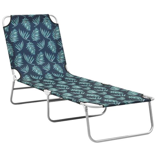 Transat Chaise Longue Bain De Soleil Lit De Jardin Terrasse Meuble D'extérieur Pliable Acier