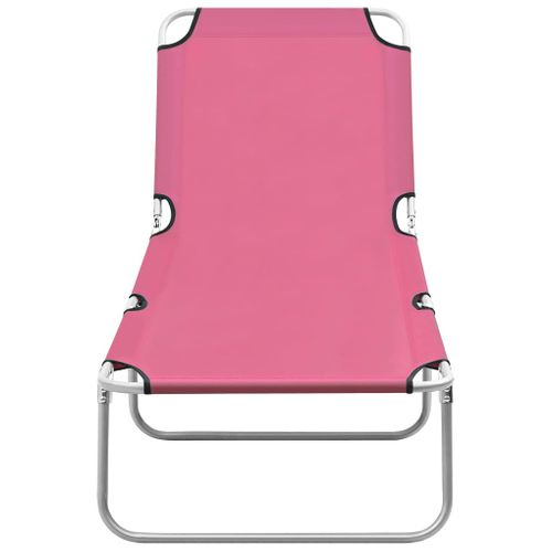 Transat Chaise Longue Bain De Soleil Lit De Jardin Terrasse Meuble D'extérieur Pliable