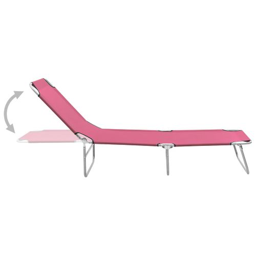 Transat Chaise Longue Bain De Soleil Lit De Jardin Terrasse Meuble D'extérieur Pliable