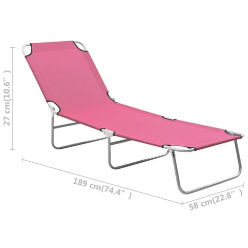 Transat Chaise Longue Bain De Soleil Lit De Jardin Terrasse Meuble D'extérieur Pliable
