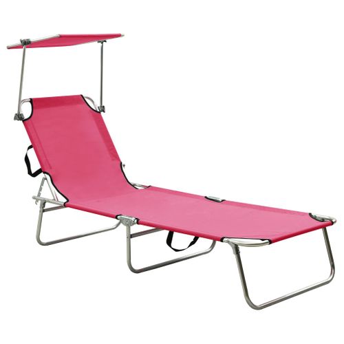 Transat Chaise Longue Bain De Soleil Lit De Jardin Terrasse Meuble D'extérieur Pliable