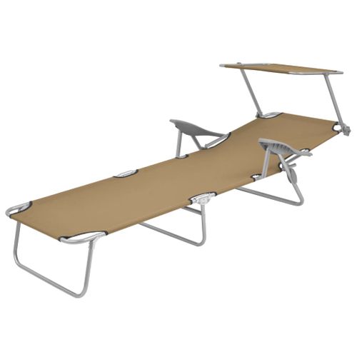 Transat Chaise Longue Bain De Soleil Lit De Jardin Terrasse Meuble D'extérieur Pliable