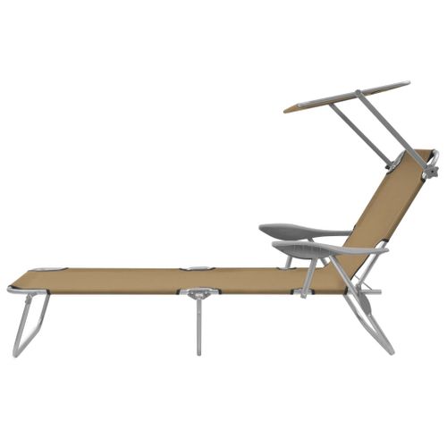 Transat Chaise Longue Bain De Soleil Lit De Jardin Terrasse Meuble D'extérieur Pliable