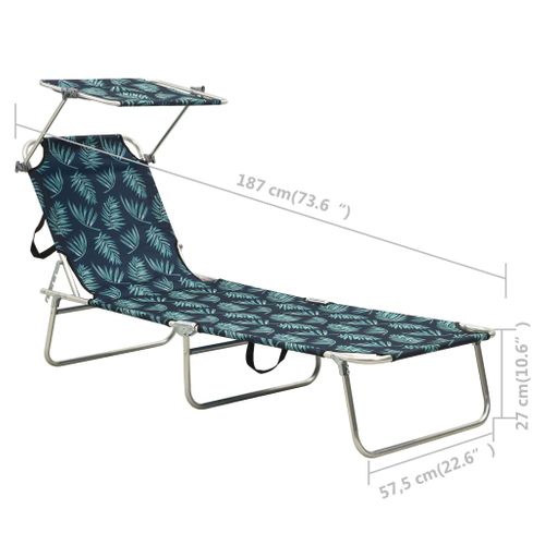 Transat Chaise Longue Bain De Soleil Lit De Jardin Terrasse Meuble D'extérieur Pliable
