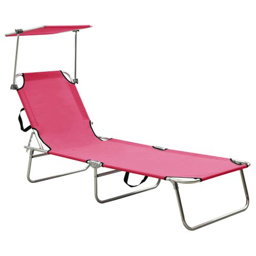 Transat Chaise Longue Bain De Soleil Lit De Jardin Terrasse Meuble D'extérieur Pliable