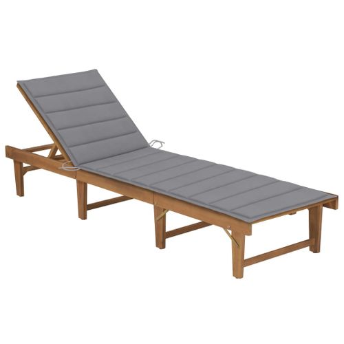 Transat Chaise Longue Bain De Soleil Lit De Jardin Terrasse Meuble D'extérieur Pliable