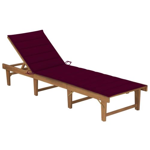 Transat Chaise Longue Bain De Soleil Lit De Jardin Terrasse Meuble D'extérieur Pliable