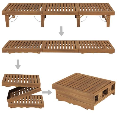 Transat Chaise Longue Bain De Soleil Lit De Jardin Terrasse Meuble D'extérieur Pliable