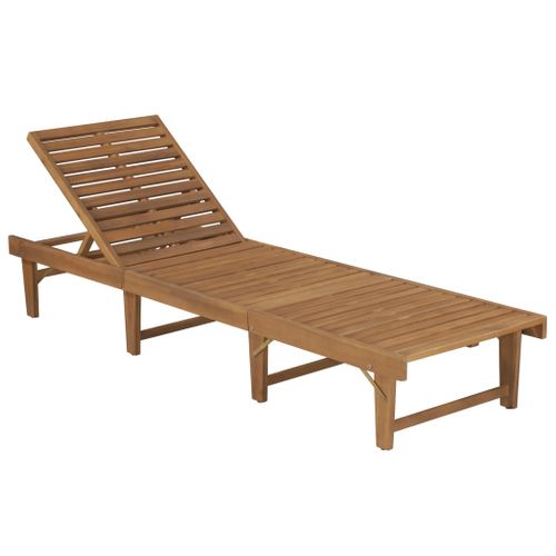 Transat Chaise Longue Bain De Soleil Lit De Jardin Terrasse Meuble D'extérieur Pliable
