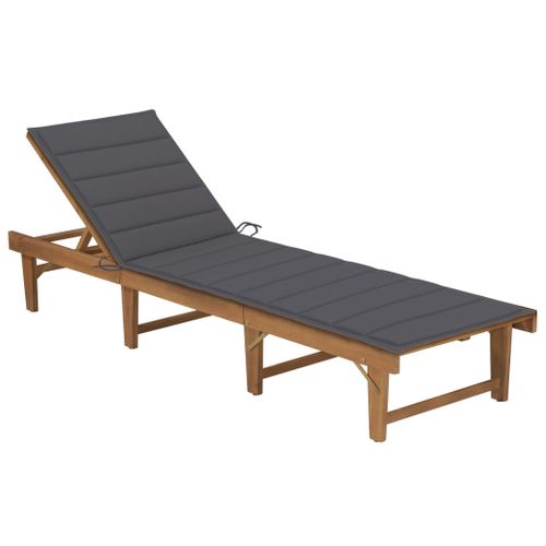 Transat Chaise Longue Bain De Soleil Lit De Jardin Terrasse Meuble D'extérieur Pliable