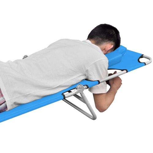 Transat Chaise Longue Bain De Soleil Lit De Jardin Terrasse Meuble D'extérieur Pliable