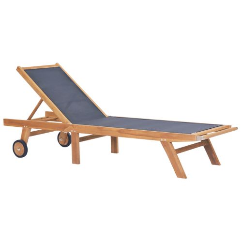 Transat Chaise Longue Bain De Soleil Lit De Jardin Terrasse Meuble D'extérieur Pliabl