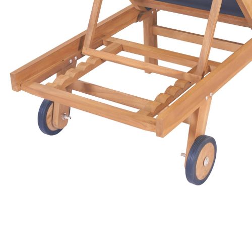 Transat Chaise Longue Bain De Soleil Lit De Jardin Terrasse Meuble D'extérieur Pliabl