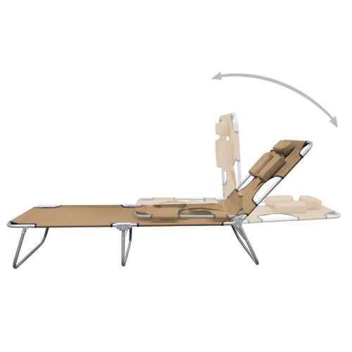 Transat Chaise Longue Bain De Soleil Lit De Jardin Terrasse Meuble D'extérieur Pliabl