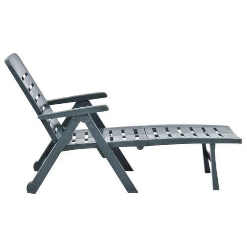 Transat Chaise Longue Bain De Soleil Lit De Jardin Terrasse Meuble D'extérieur Pliable Plastique