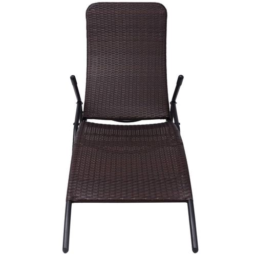 Transat Chaise Longue Bain De Soleil Lit De Jardin Terrasse Meuble D'extérieur 61 X 147 X 95 Cm
