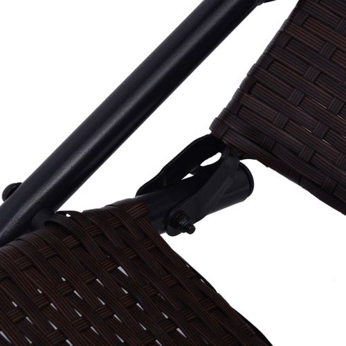 Transat Chaise Longue Bain De Soleil Lit De Jardin Terrasse Meuble D'extérieur 61 X 147 X 95 Cm