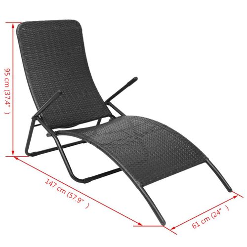 Transat Chaise Longue Bain De Soleil Lit De Jardin Terrasse Meuble D'extérieur Pliante Rotin