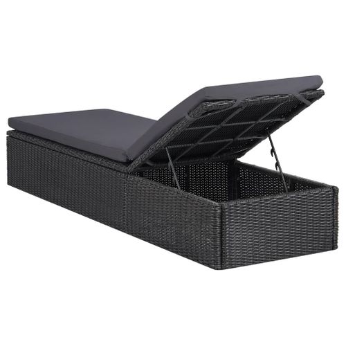 Transat Chaise Longue Bain De Soleil Lit De Jardin Terrasse Meuble D'extérieur Résine