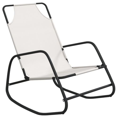 Transat Chaise Longue Bain De Soleil Lit De Jardin Terrasse Meuble D'extérieur à Bascule Acier