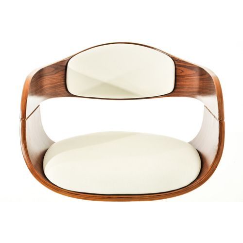 Set De 2 Chaises Hautes De Bar Avec Repose-pied Design Moderne Noyer Et Synthétique Blanc 10_0001