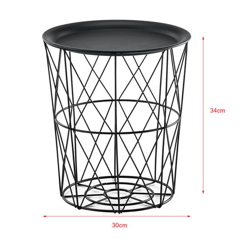 Set De 3 Tables Gigognes Table Basse De Salon En Métal Plateau Amovible 40x40x44 Cm N