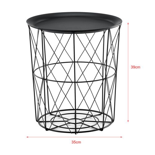 Set De 3 Tables Gigognes Table Basse De Salon En Métal Plateau Amovible 40x40x44 Cm N