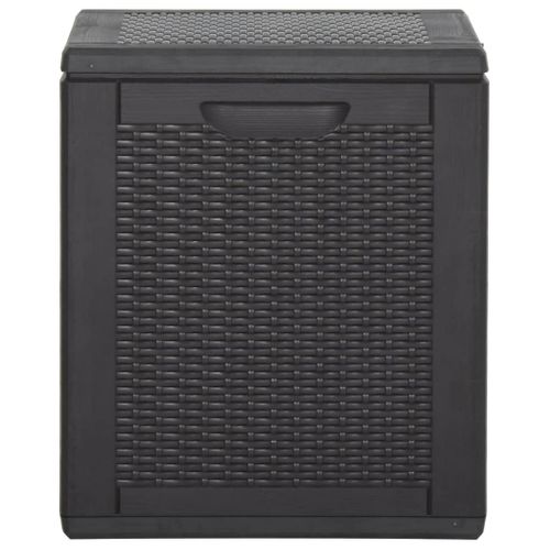 Coffre De Jardin Rangement 90 Litres Pp Rotin Noir 02_0013052