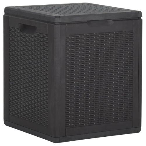 Coffre De Jardin Rangement 90 Litres Pp Rotin Noir 02_0013052
