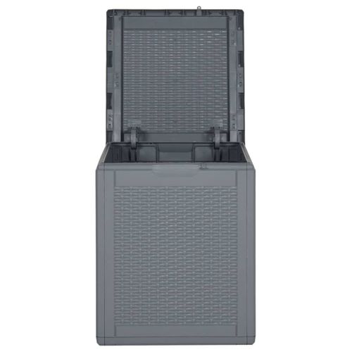 Coffre De Jardin Rangement Gris Pp Rotin 90 L 02_0013092