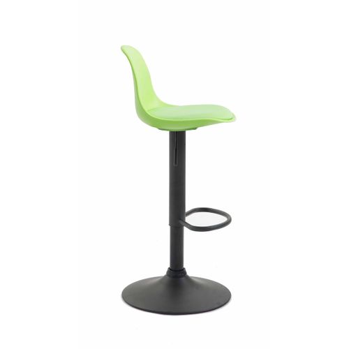 Tabouret De Bar Avec Repose-pieds Design Moderne Dossier En Plastique Et Synthétique Vert Pieds No
